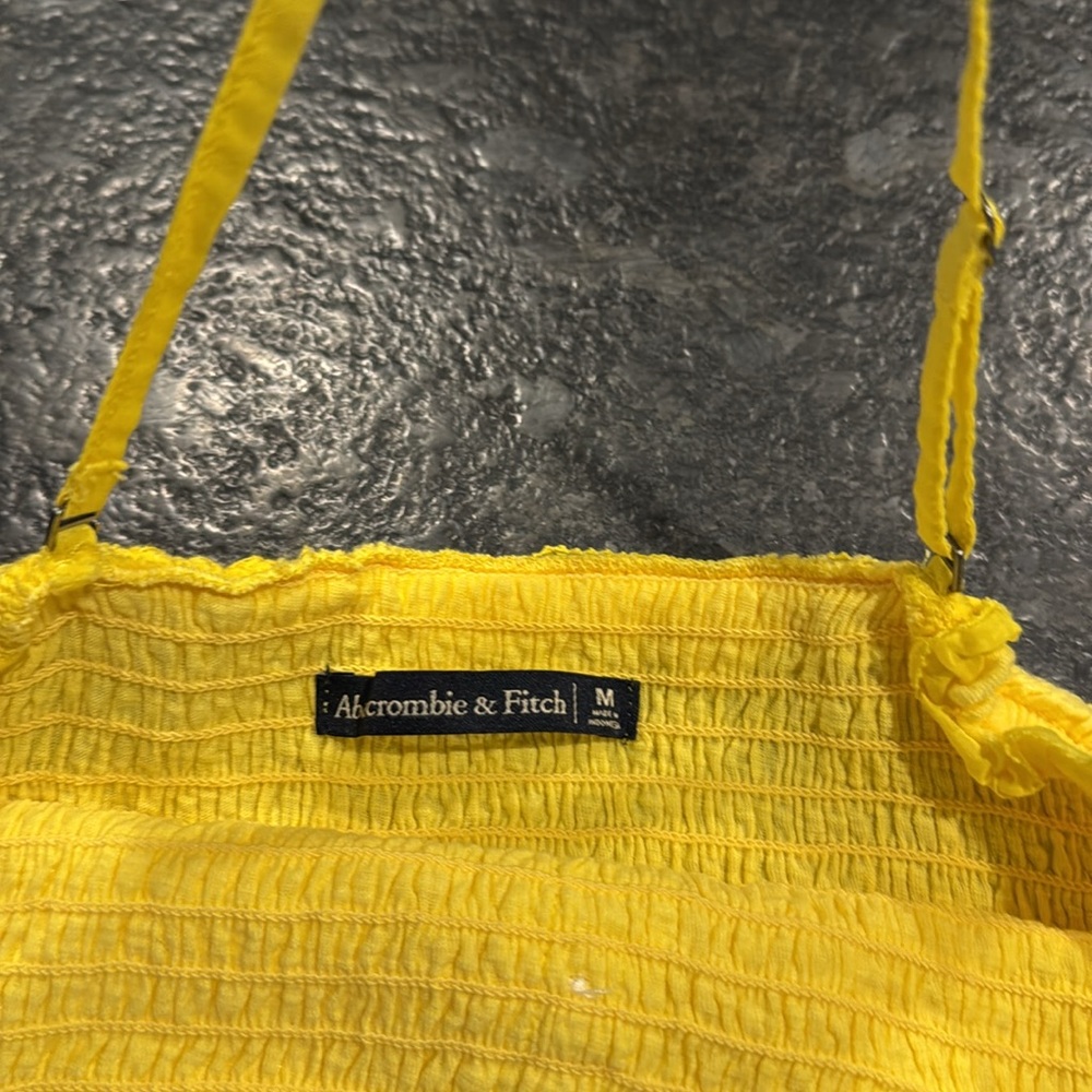 Yellow Ruched Tube Top - Picture 3 of 5